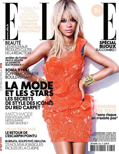 Magazine Cover Elle 20 April 2012 Rihanna France