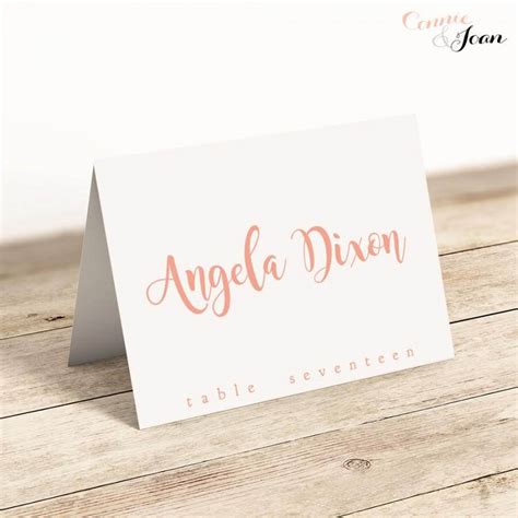 Printable Folded Place Cards Table Name Cards Template With Paper
