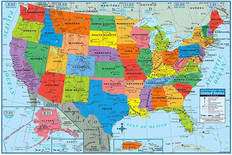Superior Mapping Company United States Poster Size Wall Map