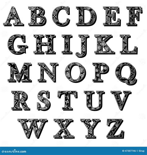 Alphabet Clipart Black And White Alphabet Letters Clip Art Etsy Free