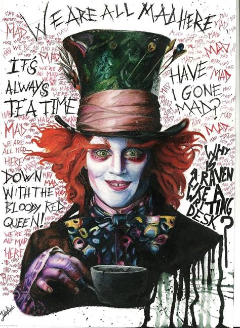 Mad Hatter By Fearofthedarko On Deviantart Alice In Wonderland Poster
