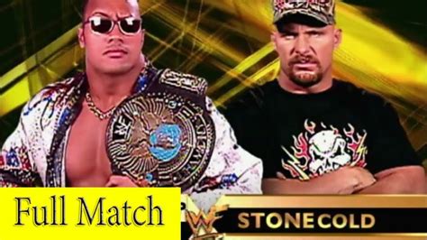 The Rock Vs Stone Cold Steve Austin Wwf Championship Raw 1998 Youtube