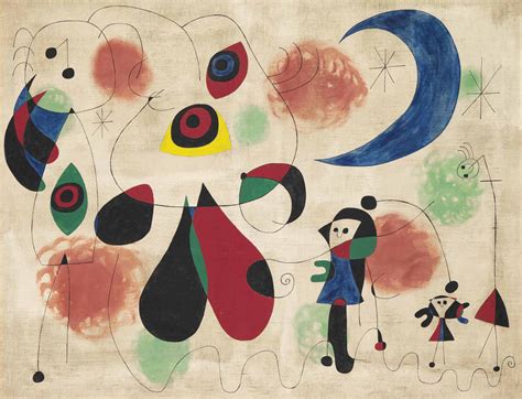 Joan Miró 1893 1983 Painting Women Moon Birds Christies