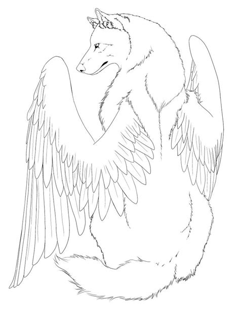 Wolf With Wings Drawing At Getdrawings Free Download