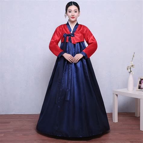Korean Womens Traditional Gown Costumes Hanbok National Ethnic Dance