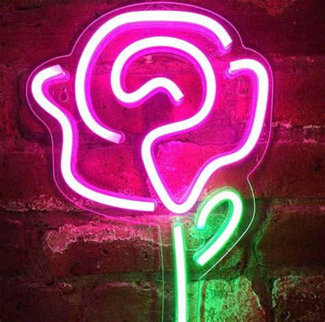 Rose Neon Sign Neon Sign Tapestry Girls