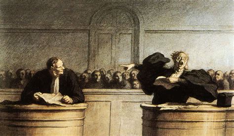 Honoré Daumier A Famous Cause Pencil And Watercolor Drawing Ca