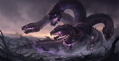 Hydra By Sandara Fantasy Art Mythical Creatures Fantasy Beasts