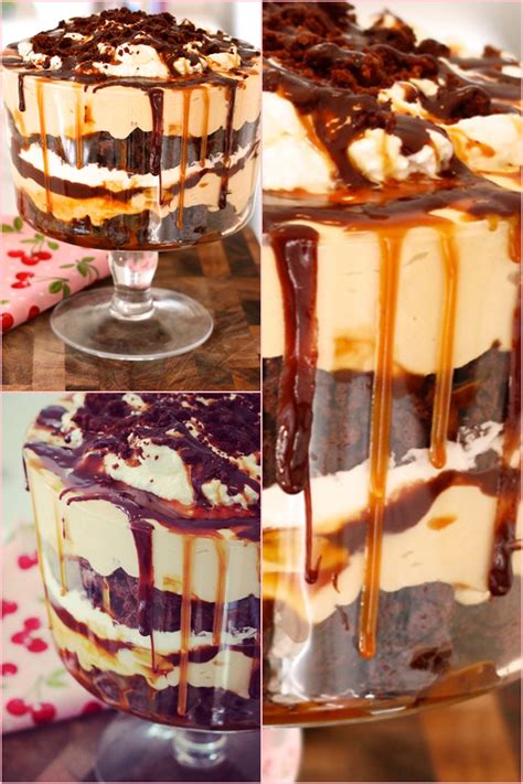 Salted Caramel Chocolate Brownie Trifle Cakes And Cupcake Dessert Recipe
