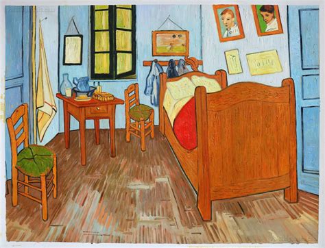 The other two oil paintings are kept by the van gogh museum and by the art institute of chicago, whilst letter b22 (jh_1610) is in a private collecion and letter 554 (jh_1609) in the van gogh museum. La Chambre De Van Gogh A Arles