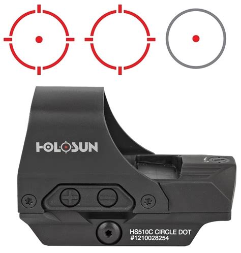 Holosun Hs510c Reflex Red Dot Sight 2 Moa Dot 65 Moa Circle