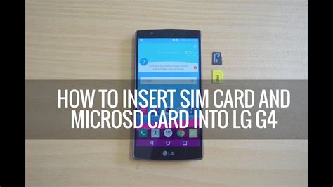 With the gold contacts facing up, insert the card notched end first into the sim card tray. How to Insert SIM and Micro SD card into LG G4 | Techniqued - YouTube