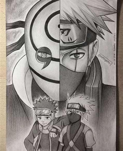 Naruto By Arteyata Kakashi Desenho Naruto Desenho Naruto E Sasuke