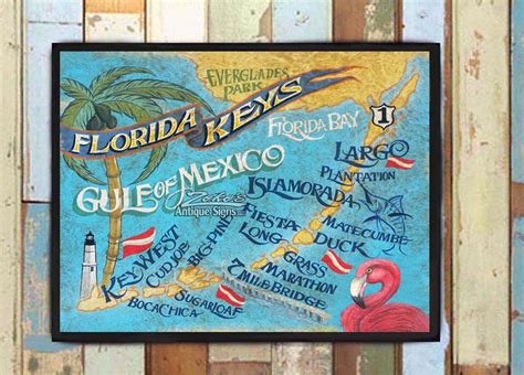 We did not find results for: Key West retro beach style map Print from an original hand ...