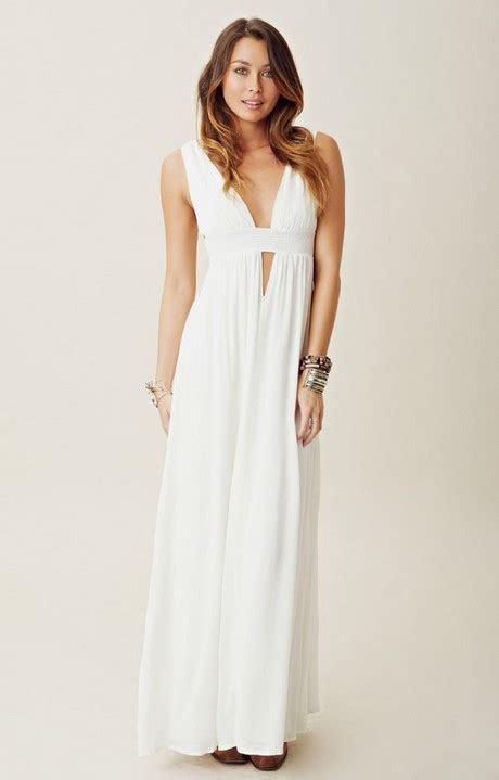 White Casual Long Dresses