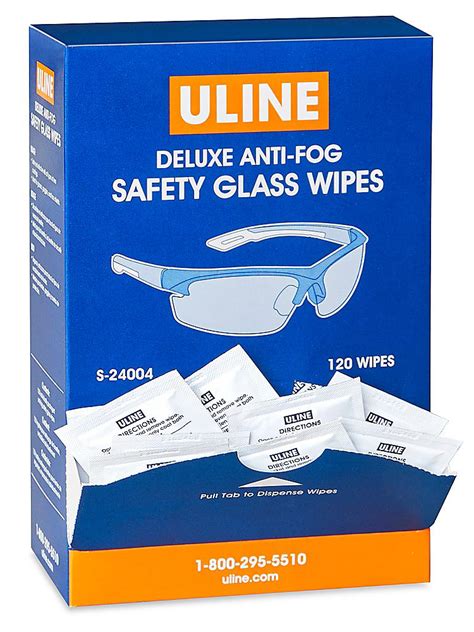 uline anti fog safety glass wipes s 24004 uline