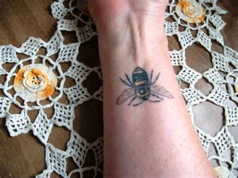 49 Wonderful Bee Wrist Tattoos Wrist Tattoo Designs
