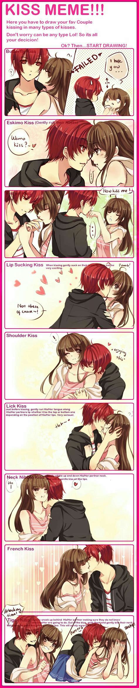 Types Of Kisses Anime Couple Kiss Kiss Meme Anime Kiss