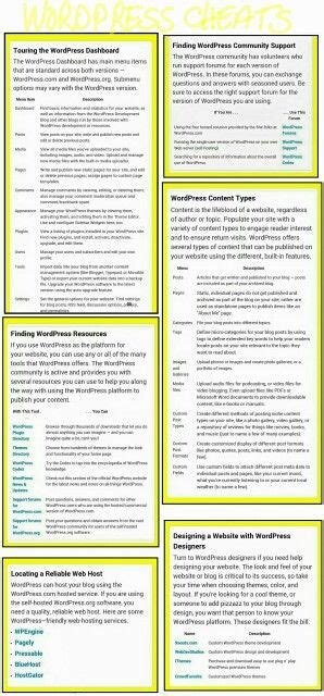 Wordpress Cheat Sheet For Dummies Travel Writing Wordpress Design