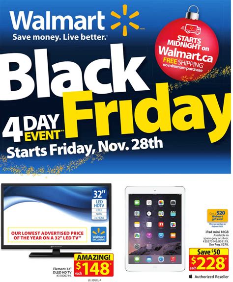 What Time Black Friday Sales Start At Walmart - Walmart Canada Black Friday Flyer 2014 (November 28 - December 1) Canada
