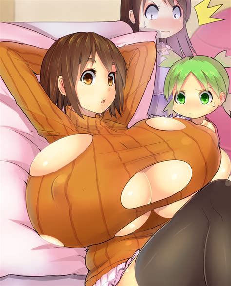 magister ayase ena ayase fuuka koiwai yotsuba yotsubato black legwear 3girls arms behind