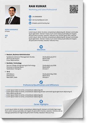 Download free cv or resume templates. Resume format in word and pdf | Shriresume (With images ...