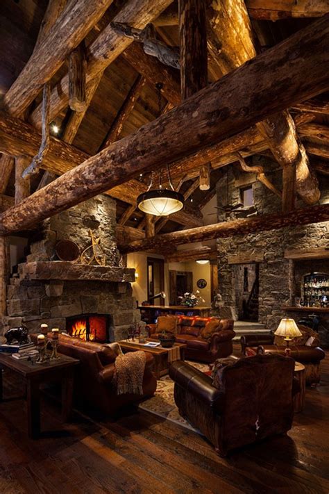 Old West Inspired Luxury Rustic Log Cabin In Big Sky