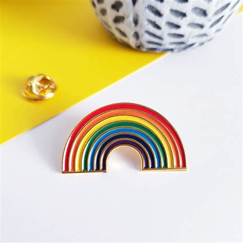 Rainbow Pin Badge Enamel Pin Brooch Keepsake Small T Etsy