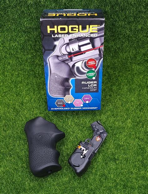 Hogue Red Laser Enhanced Grip For Ruger LCR OverMolded Rubber Tamer