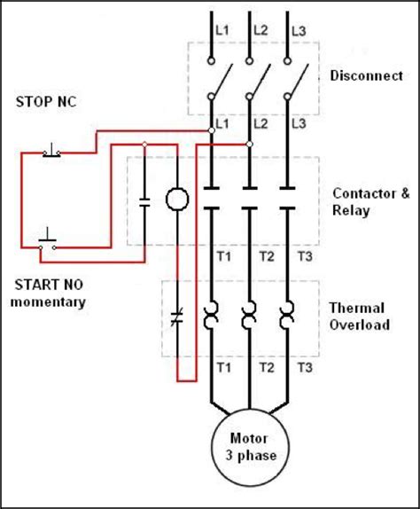 Contactor Wiring Diagram Start Stop Wiring Diagram And Schematics