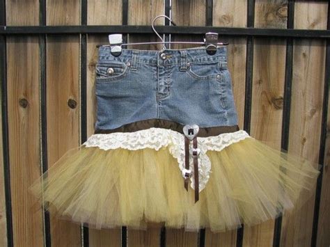 Size 8 Cowgirl Denim Tutu Skirt Made From Recycled Jeans Etsy Baby