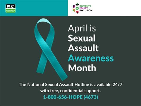 April Is Sexual Assault Awareness Month SK Food Group