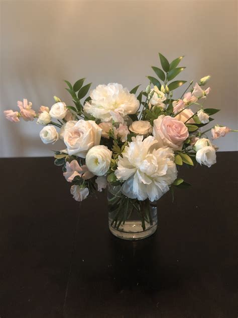 lovely pink spring peony arrangement dandie andie floral designs mississauga on