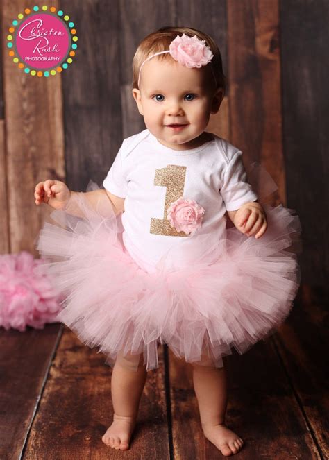 Light Pink And Gold 1 First Birthday Outfit First Birthday Outfit