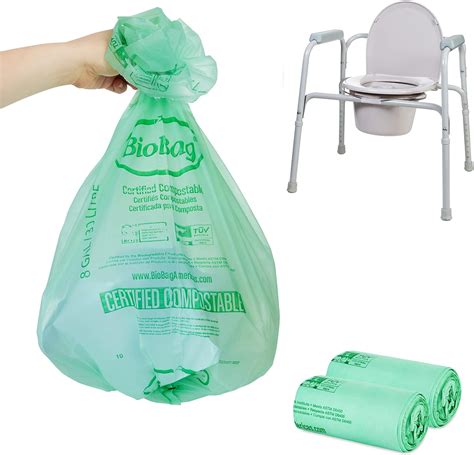 Portable Toilet Bags 50 Pack 8 Gallon Camping Toilets