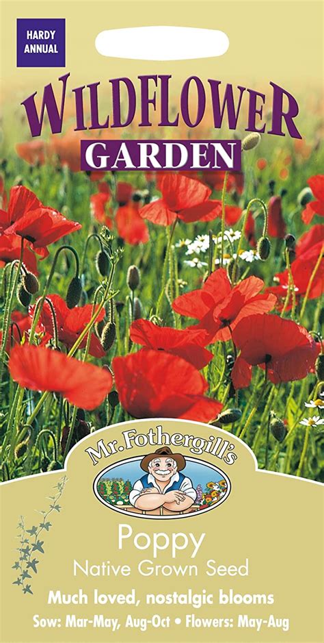 Mr Fothergills Seeds Poppy Native Grown Seed Flowering Plants Patio Lawn And Garden