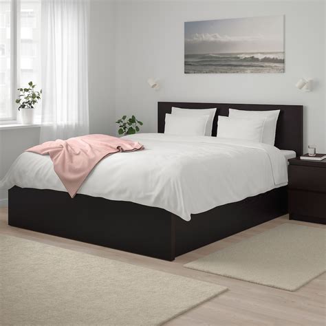 Malm Storage Bed Black Brown Queen Ikea