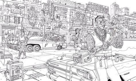 Cyberpunk 2077 Coloring Pages Print For Free Wonder Day — Coloring