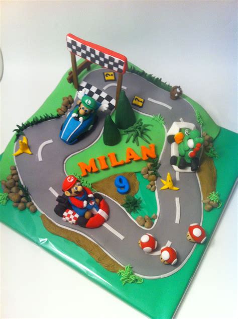 Pin By Shelagh Huckins On Bday Ideas Mario Kart Cake Mario Birthday