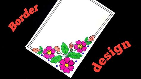 Flowersborder Designs On Paperbeautiful Border Designsproject Work