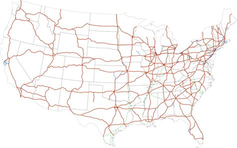 East West Interstate Highway Map