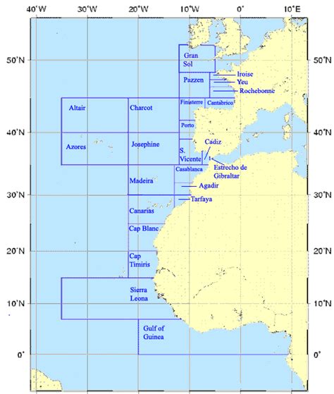 Spanish Marine Forecast Areas Atlantic Franks Weather The Weather Window