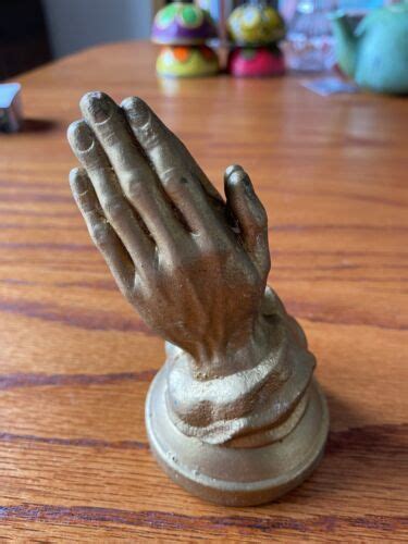 Vintage Praying Hands Chalkware 4597236641