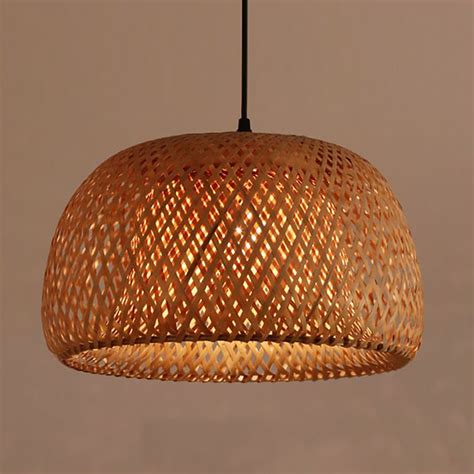 Pendant Lights Fish Rattan Lampshade Bamboo Pendant Light Woven Light Shade Plug In Lamp Vintage