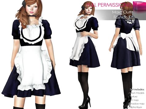 Second Life Marketplace Mi86983 Maid Outfit Fashion Kit