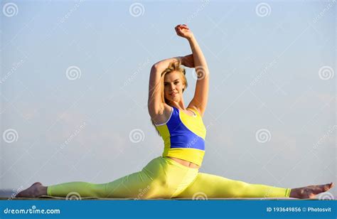 Stretching Muscles Control Body Fitness Trainer Healthier And