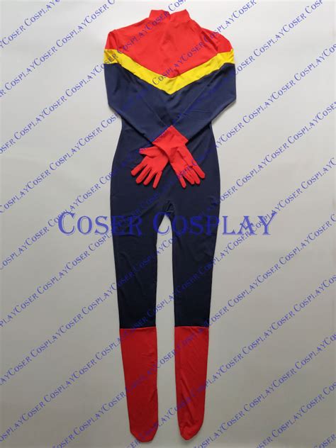 2019 Captain Marvel Carol Danvers Cosplay Costume Catsuit 0325