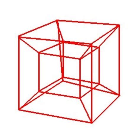 How To Draw A Tesseract 4d Hypercube Feltmagnet
