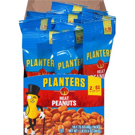Planters Heat Peanuts 18 175 Oz Tubes