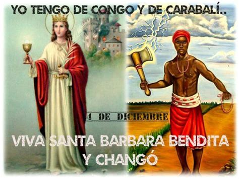 Virgen Santa Barbara Y Shango ♡ Santa Bárbara Santa Barbara Bendita